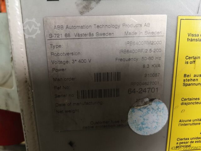  ABB Robotics IRB 6400RF 2.5/200