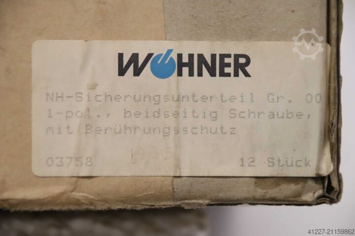 Biztosíték alsórész, 12 darab wöhner NH Gr. 00  125 A
