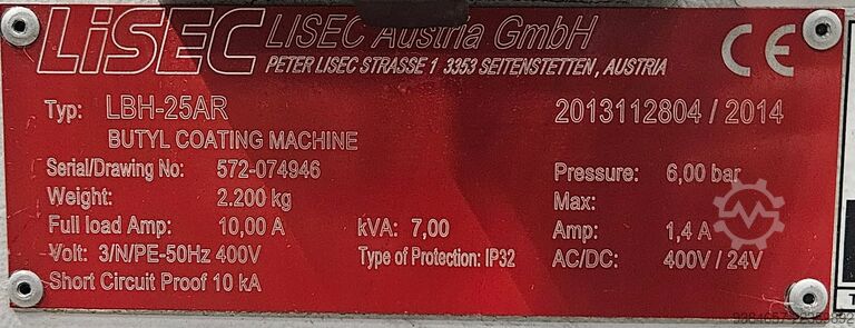 Machine de fabrication de verre isolant LISEC LBH-25AR