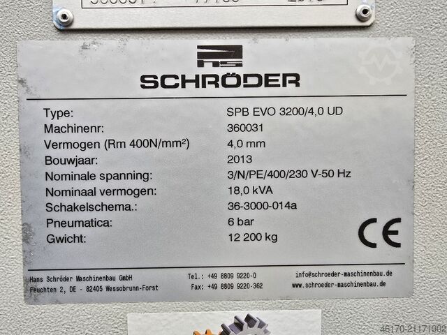 Plaatwals Schroder SPB EVO 3200 4 UD