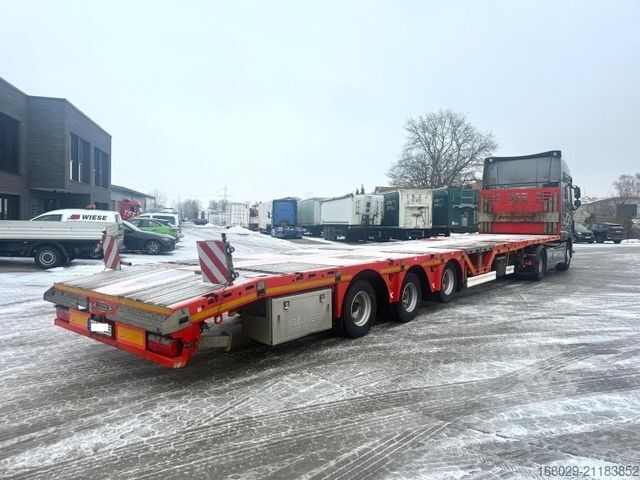 Werkplatform oplegger KÄSSBOHRER SPA Mega Tele Plattform Auflieger mit Radmulden