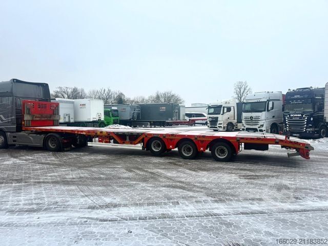 Werkplatform oplegger KÄSSBOHRER SPA Mega Tele Plattform Auflieger mit Radmulden