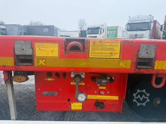 Werkplatform oplegger KÄSSBOHRER SPA Mega Tele Plattform Auflieger mit Radmulden