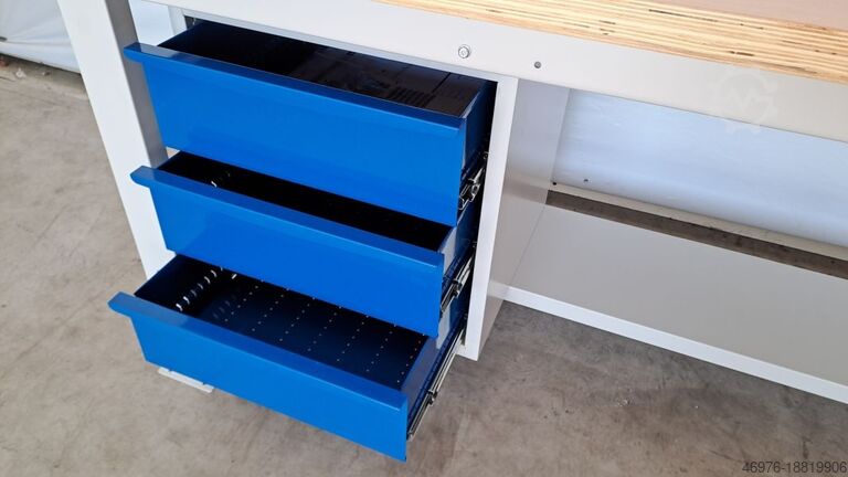 Workbench balicí stůl pracovní stůl Werkbank Arbeitstisch Schubladenschrank Breite: ca. 1.725 mm Tiefe: ca. 750 mm