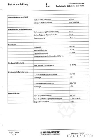 Tandwielvormer Liebherr LS 122