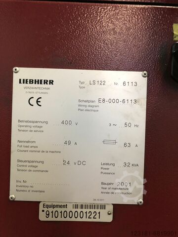 Tandwielvormer Liebherr LS 122