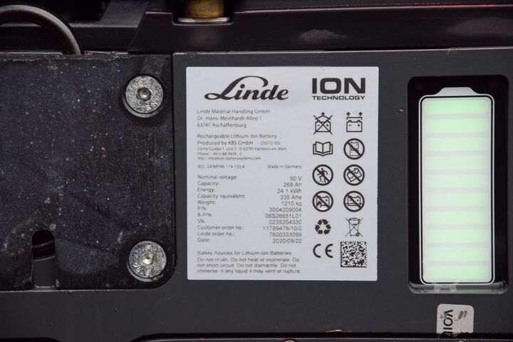 Forklift Linde E25-01 Li ion Triplex