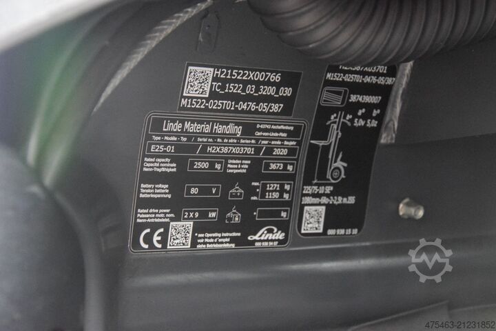 Forklift Linde E25-01 Li ion Triplex