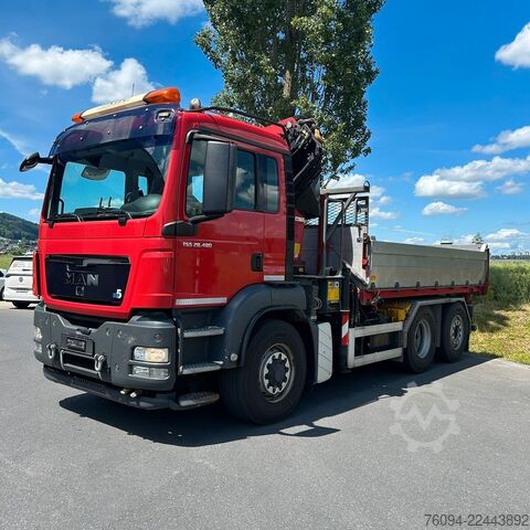 Jeřáb na nákladním automobilu MAN TGS 28.480 6x4-4 ALLRAD KRAN 19m SEILWINDE Wechs
