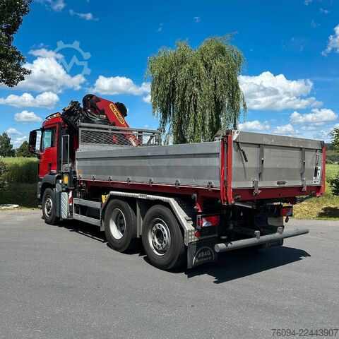 Basculantă MAN TGS 28.480 6x4-4 ALLRAD KRAN 19m SEILWINDE Wechs