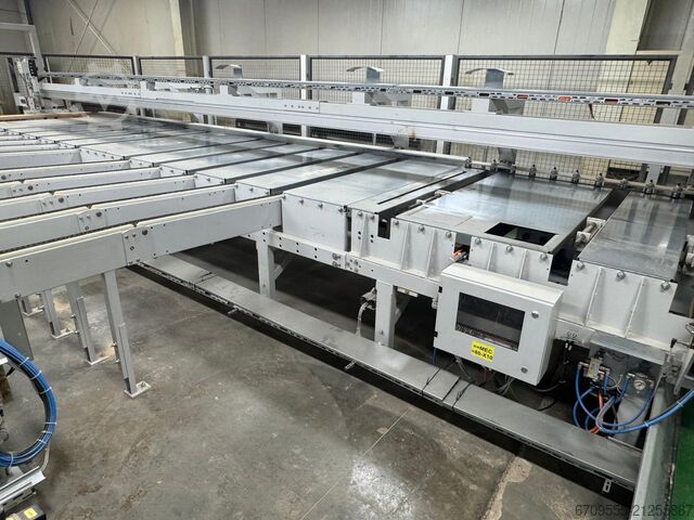 WEINIG + ABB Robot automatic gluing and sizing line WEINIG PowerMat 2400+ ProfiPress T 5500 HF