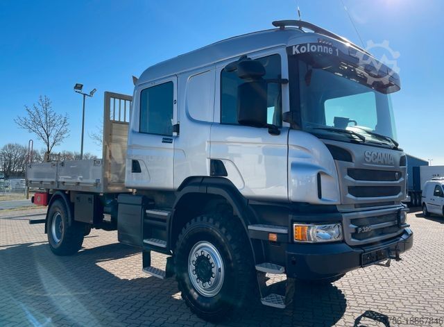 Vrachtwagenchassis SCANIA P 320 DoKa 4x4/ 9 Sitze/ Autom./ AC/ Standhzg.