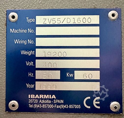 CNC 4-Achs Bearbeitungszentrum Ibarmia ZV 55 D1600