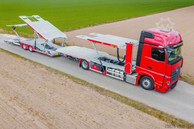 Autószállító teherautó MERCEDES-BENZ Actros mit Anhänger für 6 PKW