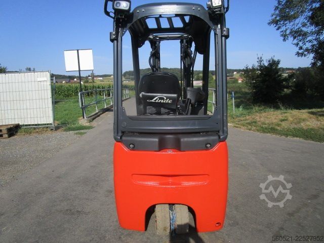 Electric 3-wheel forklift Linde E16H-02 - Triplex 4,6m + Seitenschieber