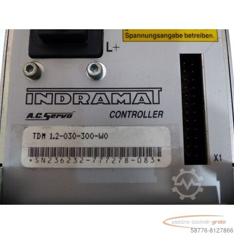 Indramat component Indramat TDM 1.2-30-300W0 SN  236232-777278-083 generalüberholt mit 12 Monaten Gewährleistung-