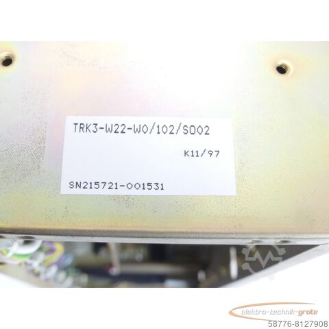 Komponenta Indramat Indramat TRK3-W22-W0/102 SO 02 3 Puls-Thyr.-Regelverstärker - ! -