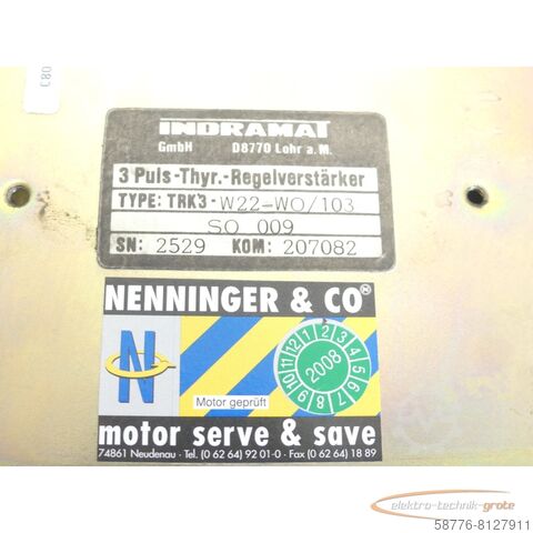 Component Indramat TRK3-W22-W0/103 SO 009 3 Puls-Thyr.-Regelverstär. - generalüberholt! -