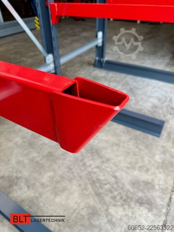 Cantilever racking, heavy-duty racking for long goods ca. 4 lfm. Kragarmregal H: 400cm ,Fuß +3 650 kg Belastung pro Arm , Langgutregal