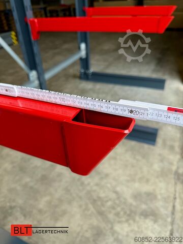 Cantilever racking, heavy-duty racking for long goods ca. 4 lfm. Kragarmregal H: 400cm ,Fuß +3 650 kg Belastung pro Arm , Langgutregal