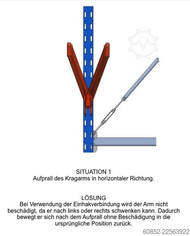 Cantilever racking, heavy-duty racking for long goods ca. 4 lfm. Kragarmregal H: 400cm ,Fuß +3 650 kg Belastung pro Arm , Langgutregal
