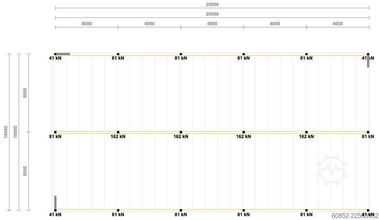 πλατφόρμα αποθήκευσης 10x20m Lagerbühne , Belastung : 500kg/qm Unterkante: 2,5m ,ca. 200qm Systembühne