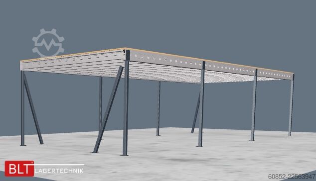 πλατφόρμα αποθήκευσης 5x15m Lagerbühne , Belastung : 500kg/qm Unterkante: 3m ,ca. 75qm , Systembühne