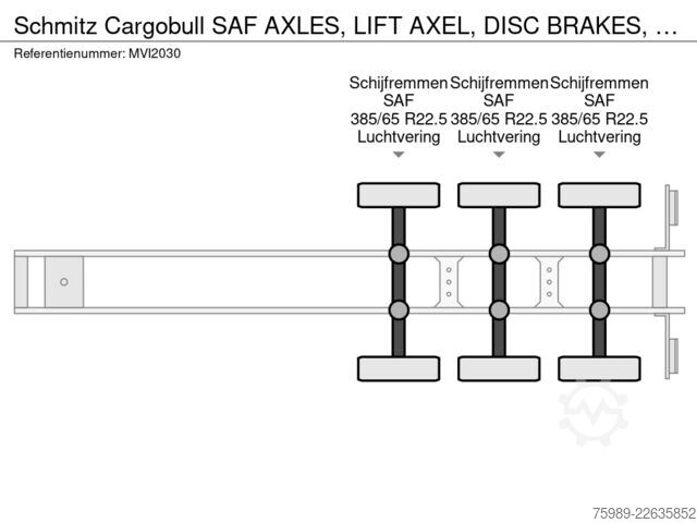 Caisse fermée Schmitz Cargobull SAF AXLES, LIFT AXEL, DISC BRAKES, AIR SUSPENSION