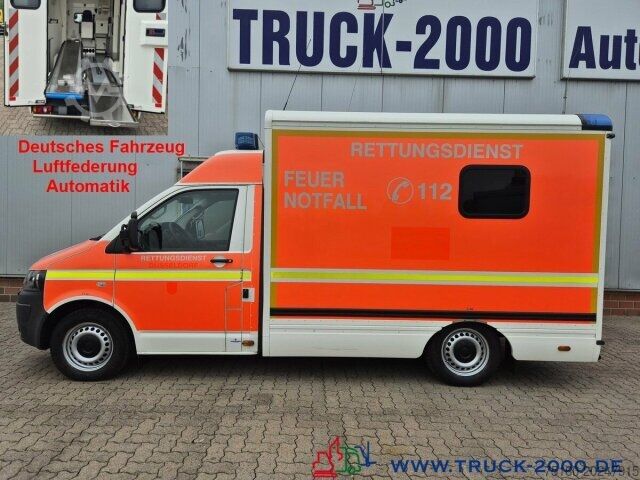 Brandweerwagen Volkswagen T5 2.0 TDI Automatic KTW Krankentransport Klima