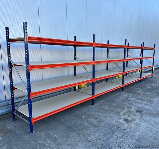 Raft de depozitare cu deschidere largă ca. 7,65 lfm. Weitspannregale H: 200 cm T: 80 cm , 400 kg Fachlast , 4 Ebenen