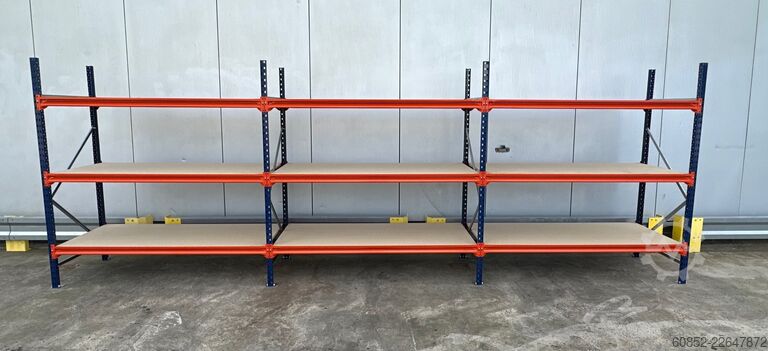Raft de depozitare cu deschidere largă ca. 57 lfm. Weitspannregale H: 200 cm T: 80 cm , 400 kg Fachlast , 3 Ebenen