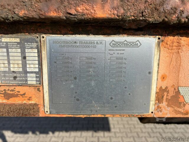 Platform aanhanger Nooteboom OVB-73-04, 73 tons Ballast trailer, 4 axles, 3 ...