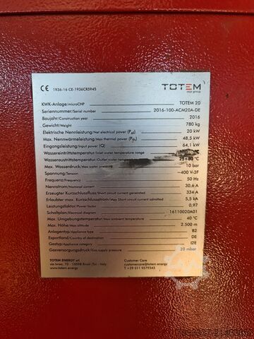 Totem 20 blokvarmekraftværk, nyt (CHP / KWK) TOTEM TOTEM 10