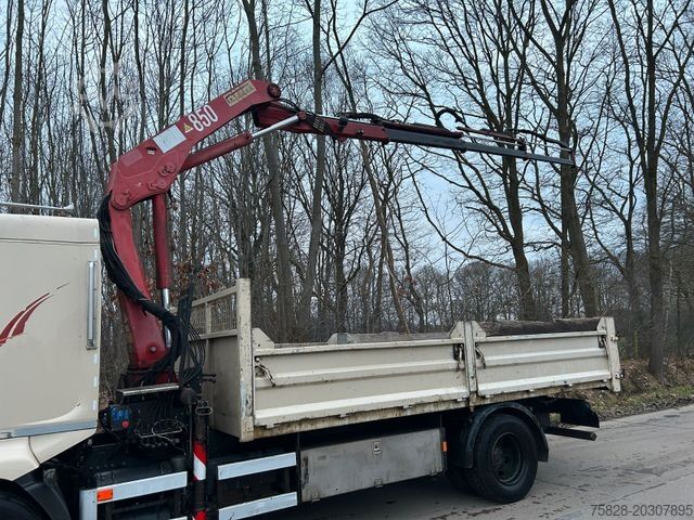 Kiepwagen RENAULT Midlum 210 Kipper + Kran HMF850