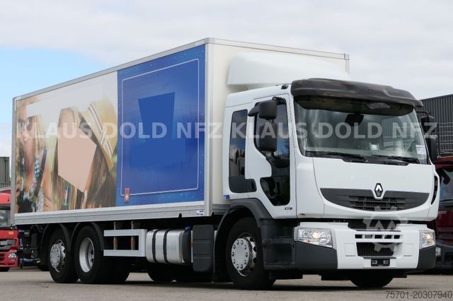 Autocamion cu caroserie tip cutie RENAULT Premium 430 6x2 Koffer Lift-/Lenkachse LBW EU5