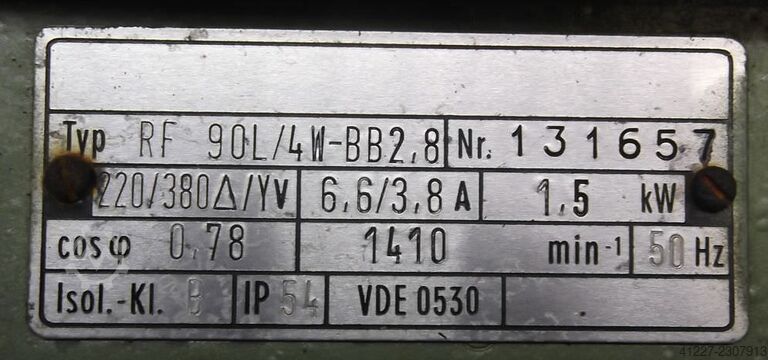 Tandwielmotor 1,5 kW 170 tpm Nord RF90L/4W-BB2,8