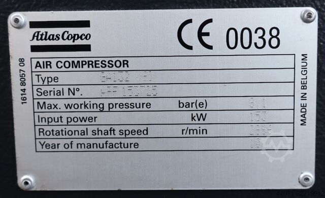 Csavarkompresszor GA132VSDW Atlas Copco GA132VSDW