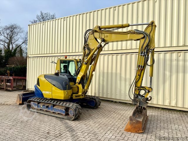 Minikotró KUBOTA KX080-4 / ZSA / 3 x Löffel / VAH / Deutsch