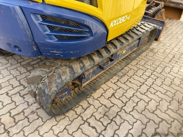 Minikotró KUBOTA KX080-4 / ZSA / 3 x Löffel / VAH / Deutsch