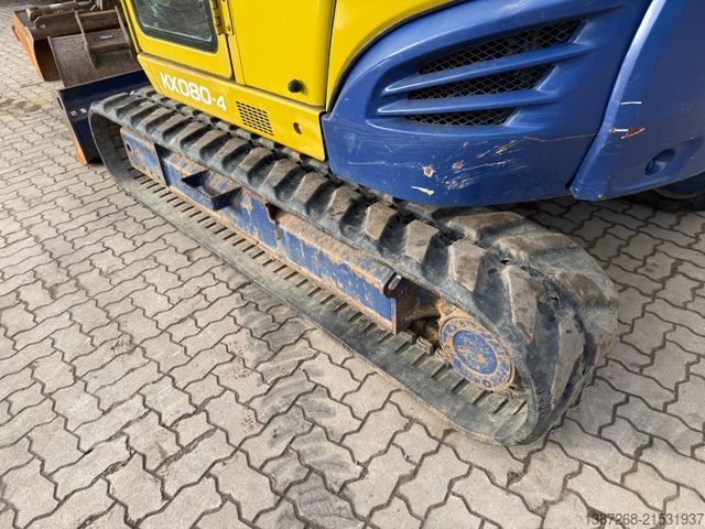 Minikotró KUBOTA KX080-4 / ZSA / 3 x Löffel / VAH / Deutsch