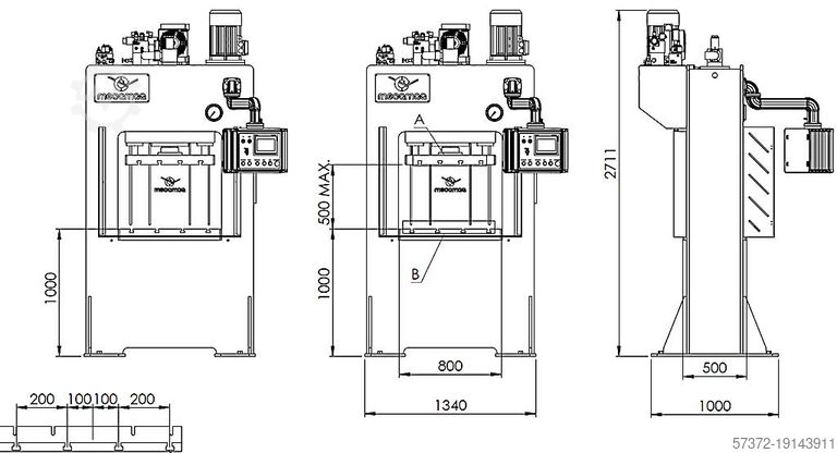 Pressa idraulica Mecamaq PDM 100 R
