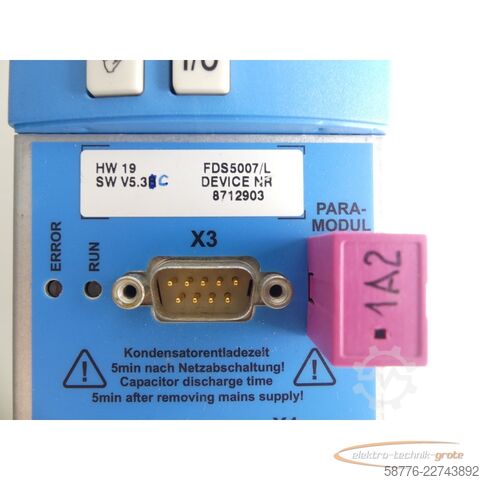 Component Stöber FDS50007/L Posidrive MDS5000 . 49029 Ge. Nr: 8706279 SN: 8712903