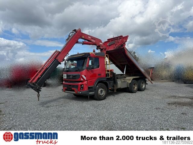 Billenő teherautó Volvo FMX 500 6x4, EEV, Terex Kran 240.2E-A3, Funk,