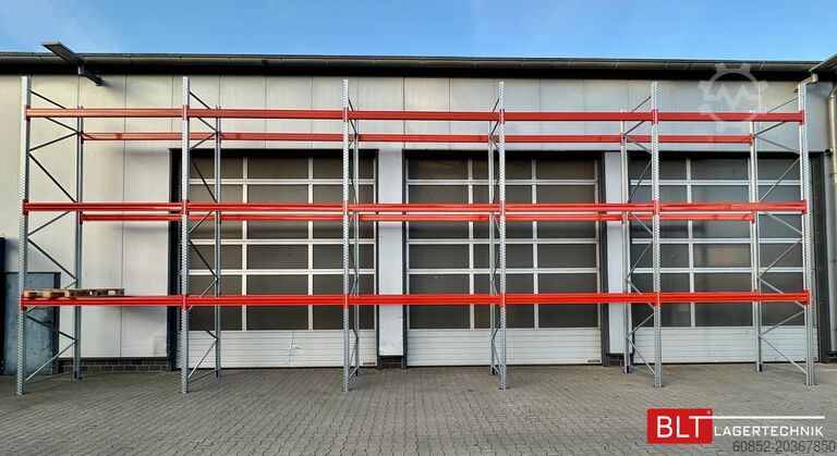 Kraftig hylde ca. 100,16 lfm. Palettenregale H: 550cm Fachlast : 3000 kg , 432 Palettenplätze