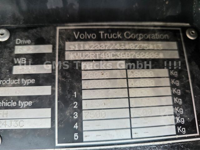 Autokran VOLVO FH 500 / 6X2 / I Shift / Atlas Kran / Lenkachse