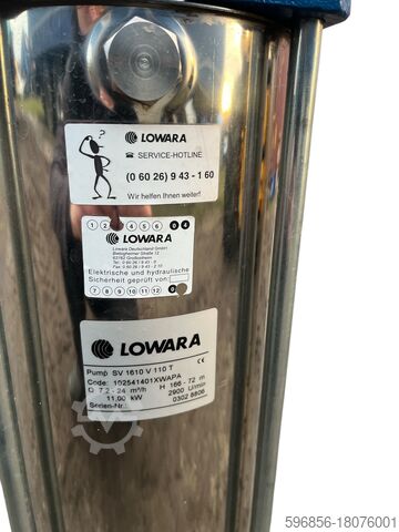 Bomba LOWARA SV1610V 11KW/ 7.2 - 24M3/h, LOWARA SV1610V