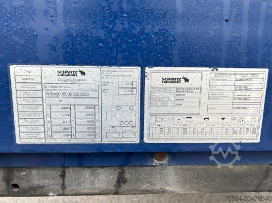 Auflieger mit Pritsche & Plane SCHMITZ SCS 24L, VARIOS, EDSCHA-VERDECK