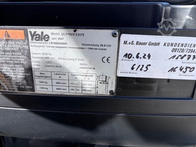 Narrow-aisle forklift YALE GLP 16 VX E2175