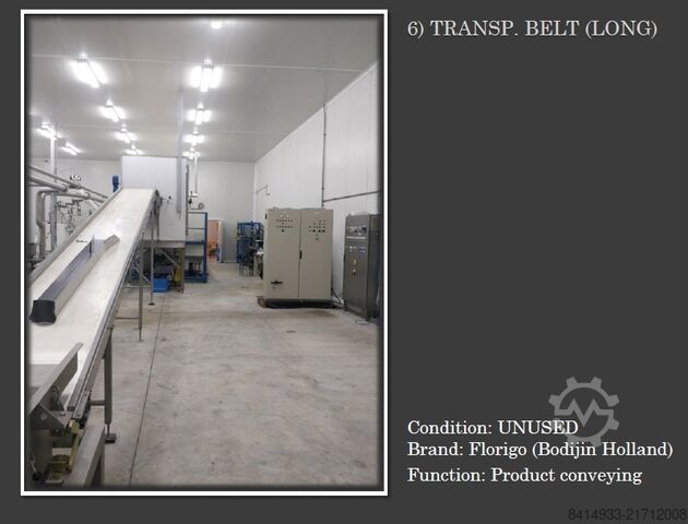 UBRUGT kartoffelforarbejdnings- og friturelinje Kiremko, Florigo, Campagnolo 