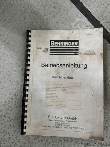 Serra de fita Behringer HBP 360 A-CNG